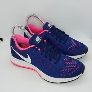 Nike Zoom Pegasus 31 Navy-Blue Pink Running Shoes 654486-416 Sz 5.5